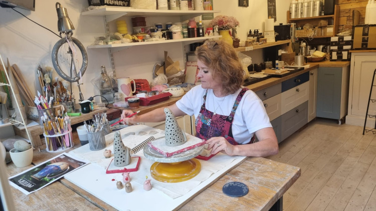 Tucked into a garden studio in the heart of Ashby, Laura's work is a love letter to joy, whimsy and the town she lives in (Photo: Grace Kennington)