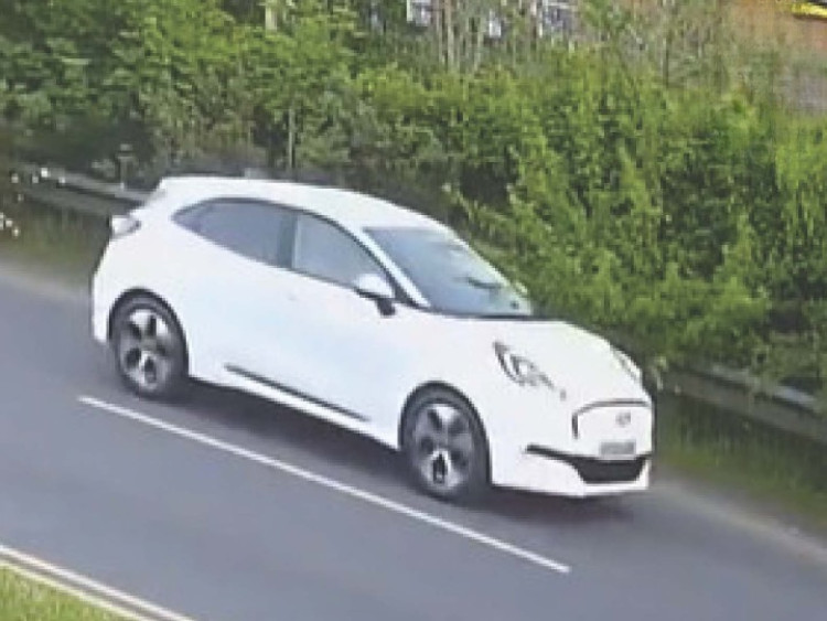 Cheshire Police are appealing to two witnesses in a white Ford Puma EV who passed Dunwoody Way on 27 May at the time of the fatal crash (Photo: Cheshire Police).