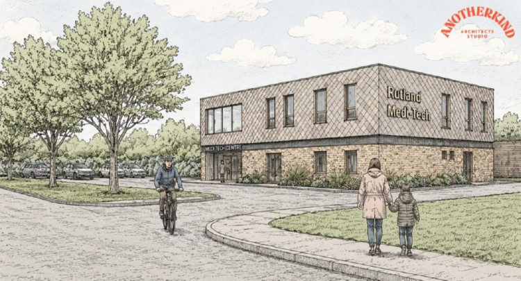 An artist's impression of what the Rutland Medi-Tech centre might look like. (Credit Anotherkind Architects)