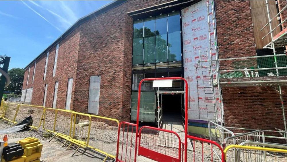 The new Marple Leisure Hub in Marple is making 'exciting progress' and is on track to open later this year (Image - Stockport Council)