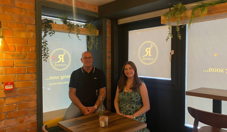Trevor Vels, owner of Roots Coffee and his daughter Victoria (Image: Nub News)