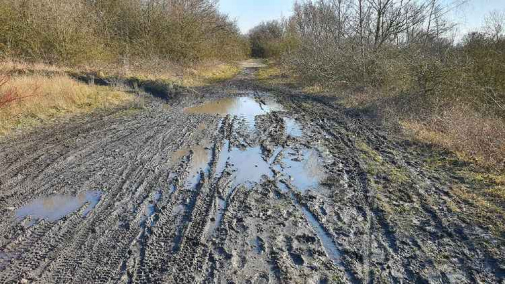 The damage done to the walking trails is clear to see