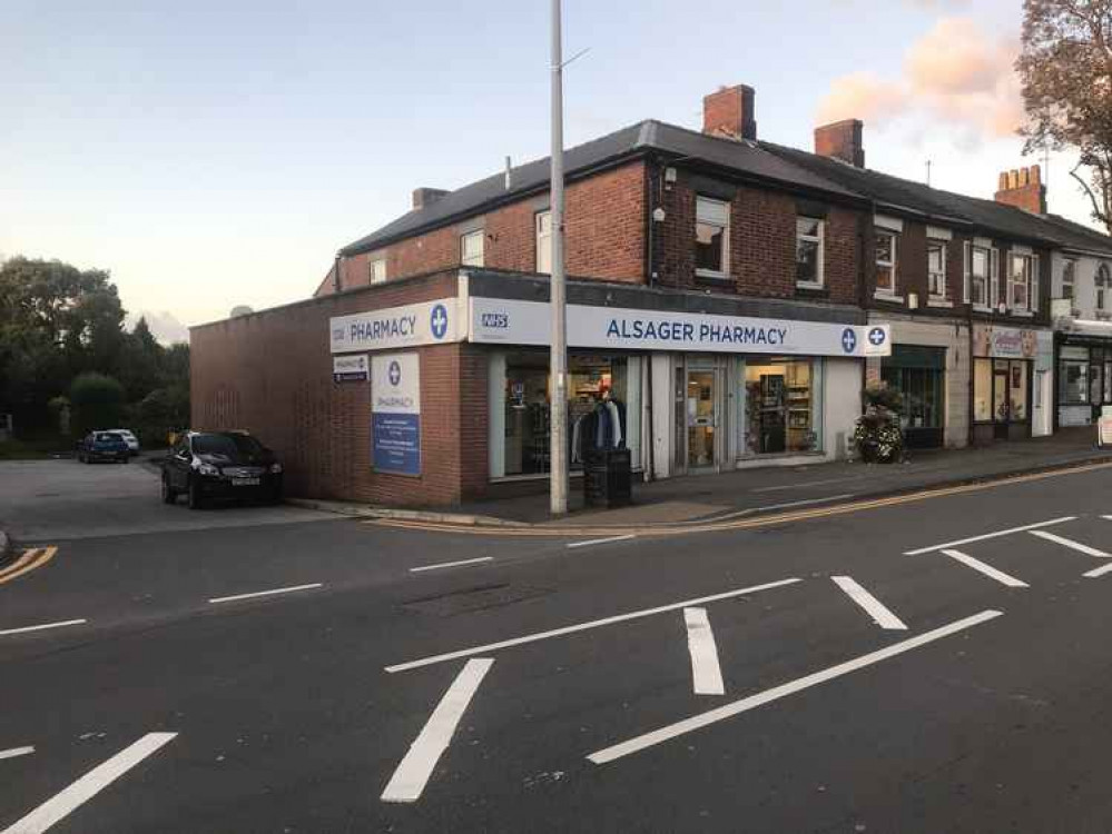 Alsager Pharmacy on Lawton Road.