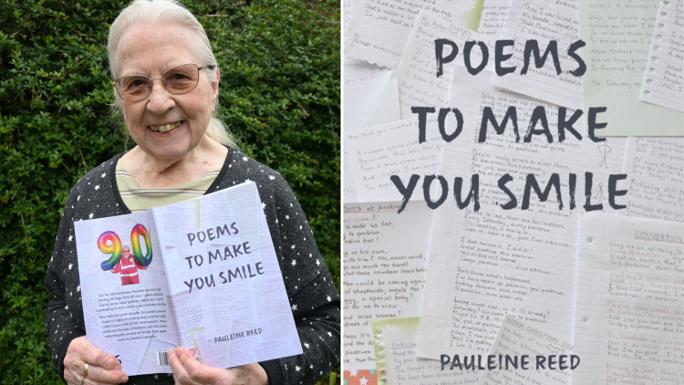 Pauleine Reed, 90, has shared 'Poems to Make You Smile' (images supplied)