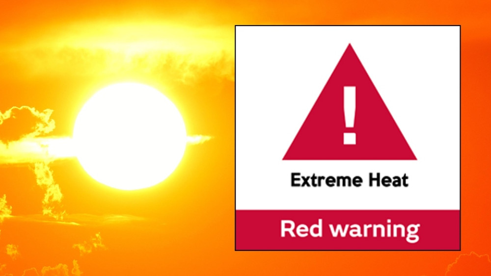  is under a red warning for extreme heat, with hot and humid weather expected from Wednesday, 24 June.