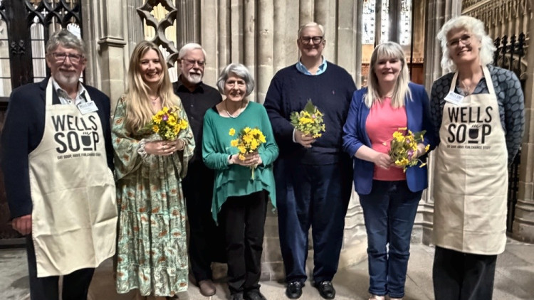 SOUP’s hosts Paddy O’Hagan and Cathy Judge with the presenters Lucia Chadwick, John Crickett, Sue Isherwood, David Morgan-Hewitt and Claire Sully