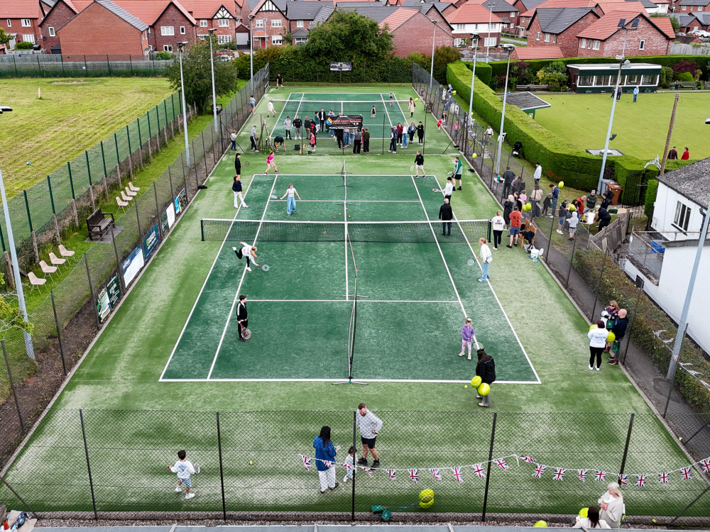 Wistaston Jubilee Tennis Club, Church Lane, celebrated the official opening of two newly renovated all-weather tennis courts (Photo: Jonathan White).