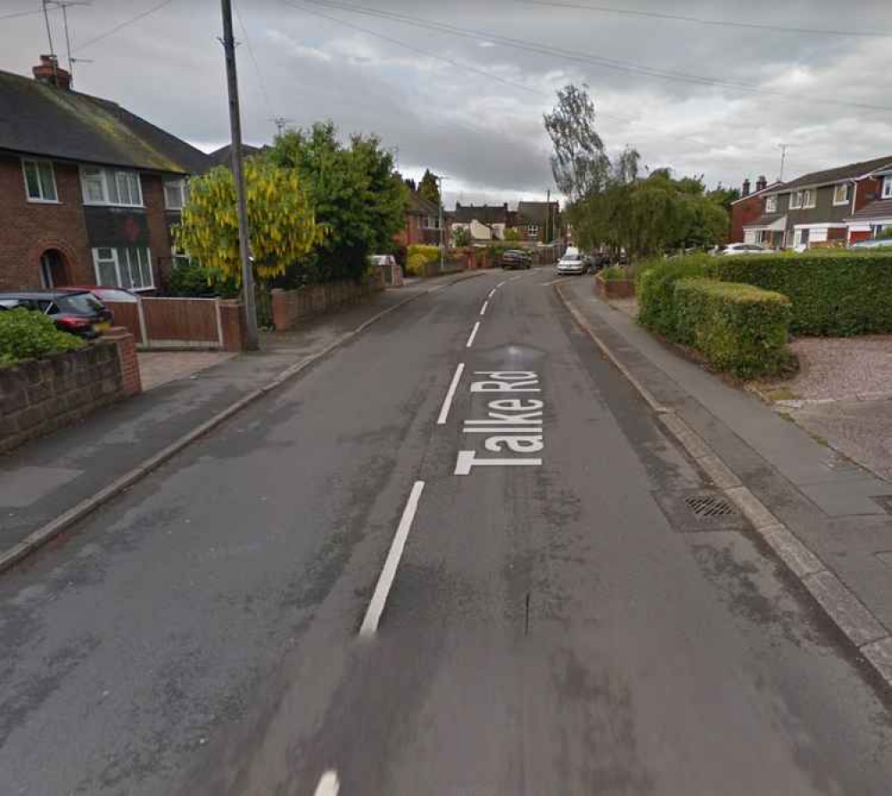 Talke Road, Alsager. (Image by Google)