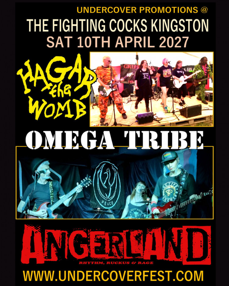 Undercover Presents: HAGAR THE WOMB / OMEGA TRIBE and ANGERLAND 