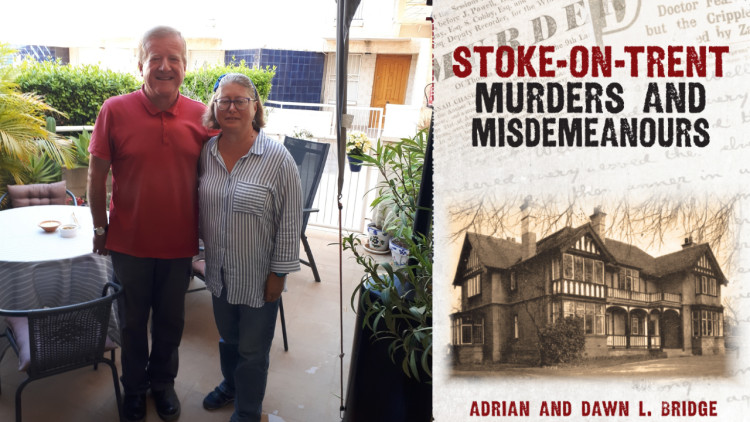 Adrian and Dawn Bridge, the authors of Stoke-on-Trent Murders and Misdemeanours (images via Adrian and Dawn Bridge)