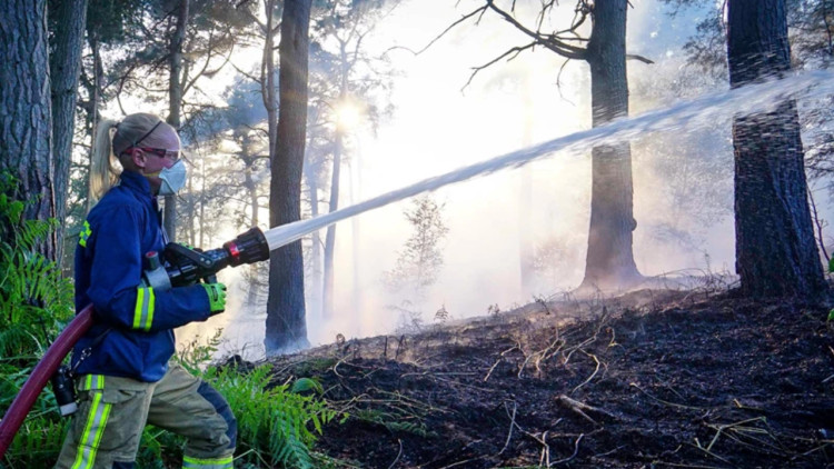 Crews were called to Roach Road following reports of a fire (image via Staffordshire Fire and Rescue Service)