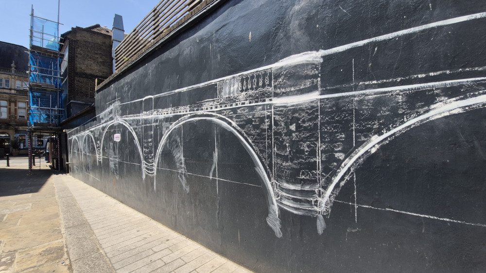The mural by A&K Art celebrates Richmond town and will be revealed by BeRichmond in July (credit: BeRichmond).