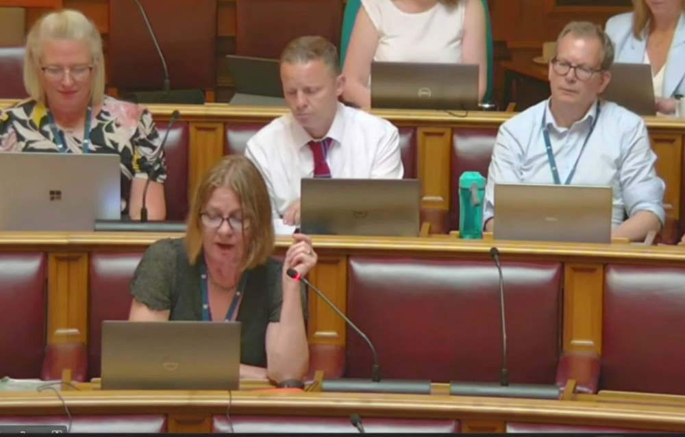 Cllr Clare Sutton, front.