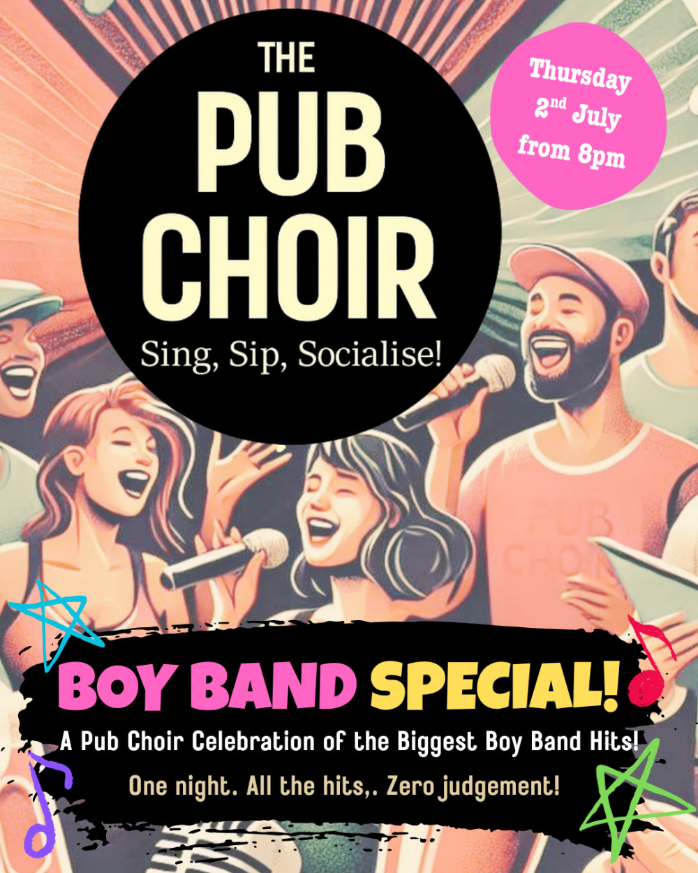 Boy Band Pub Choir @ The Turk’s Head, Twickenham 
