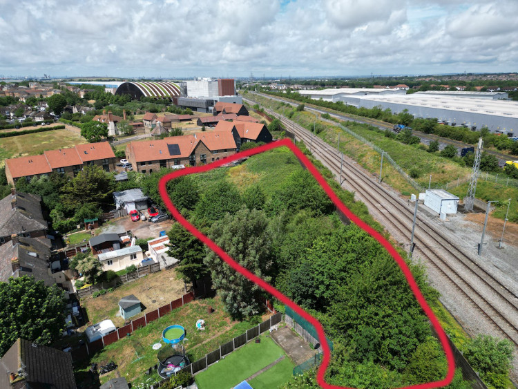 This plot of council-owned land was sold off today. 