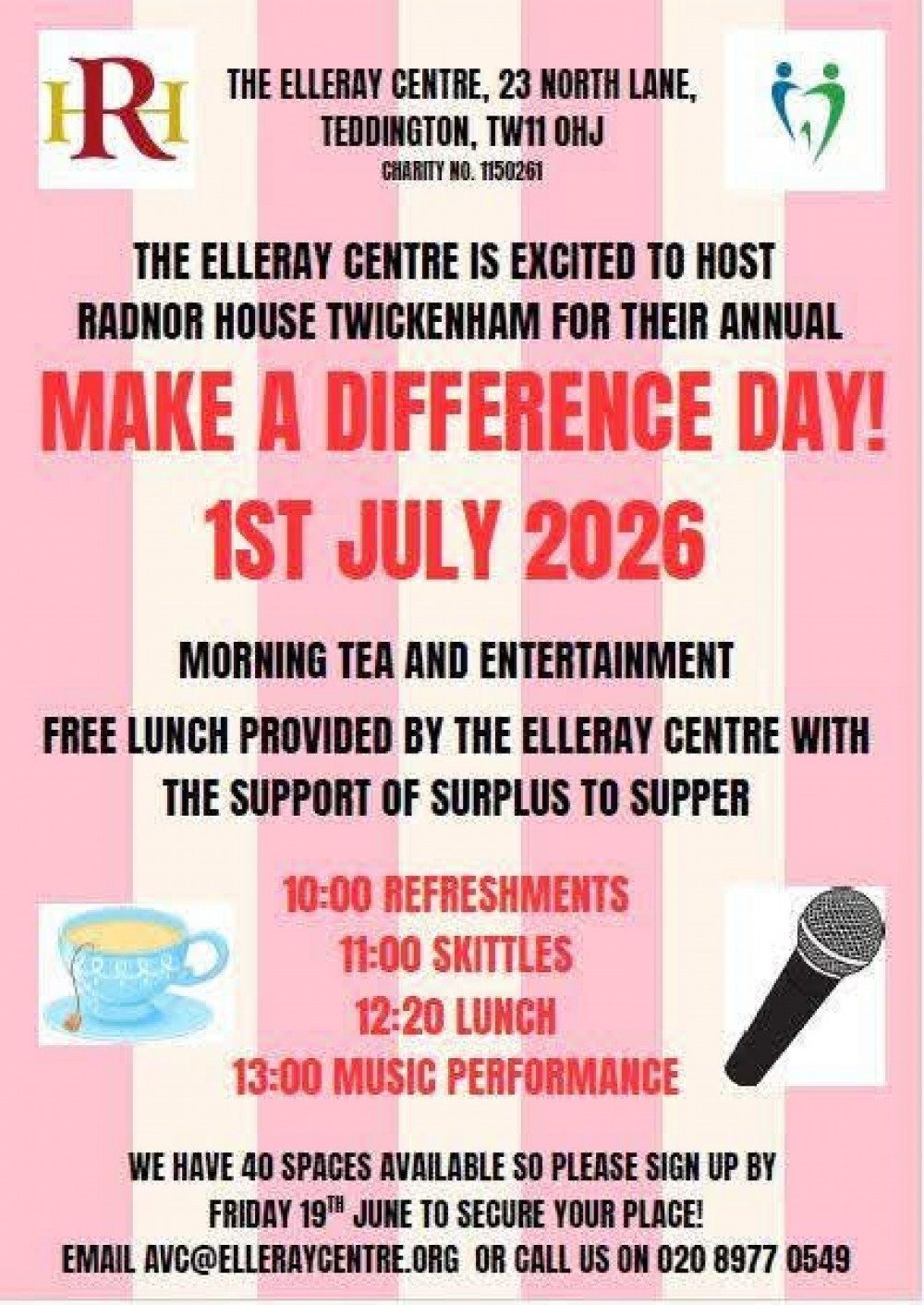 FREE COMMUNITY EVENTS AT TEDDINGTON'S ELLERAY CENTRE