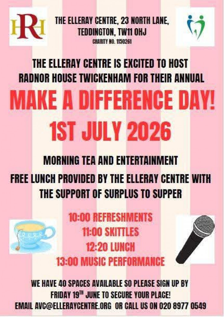 FREE COMMUNITY EVENTS AT TEDDINGTON'S ELLERAY CENTRE