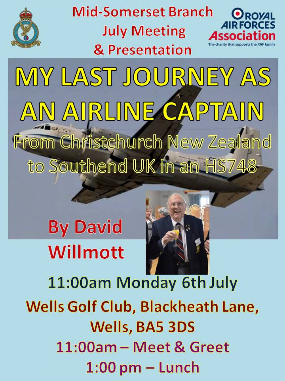 RAFA MID-SOMERSET BRANCH JULY MEETING & PRESENTATION