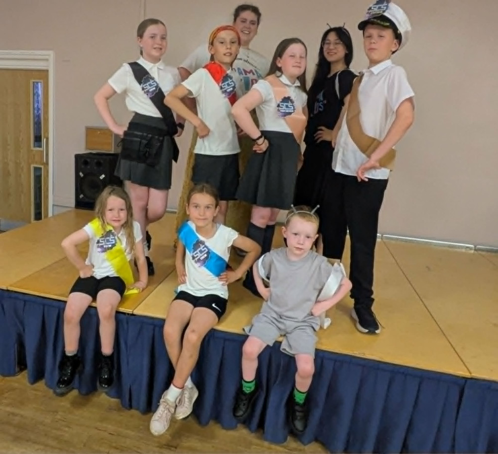 Members of Drama Kids Mid Cheshire's Rode Heath and Astbury classes at a dress rehearsal for their 'Space Cruiser 5' play. (Photo: Nub News) 