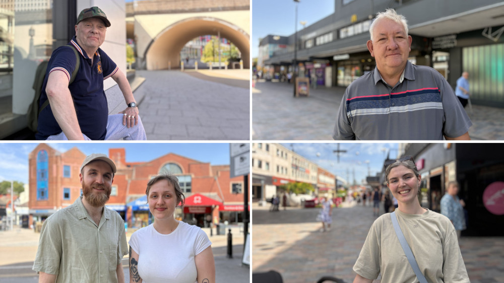 Stockport voters were questioned in the cloying heatwave. Clockwise from top left: Kevin Walsh; Steve Marsh; Laura Robinson; Toby and Alex James (Images - LDRS)