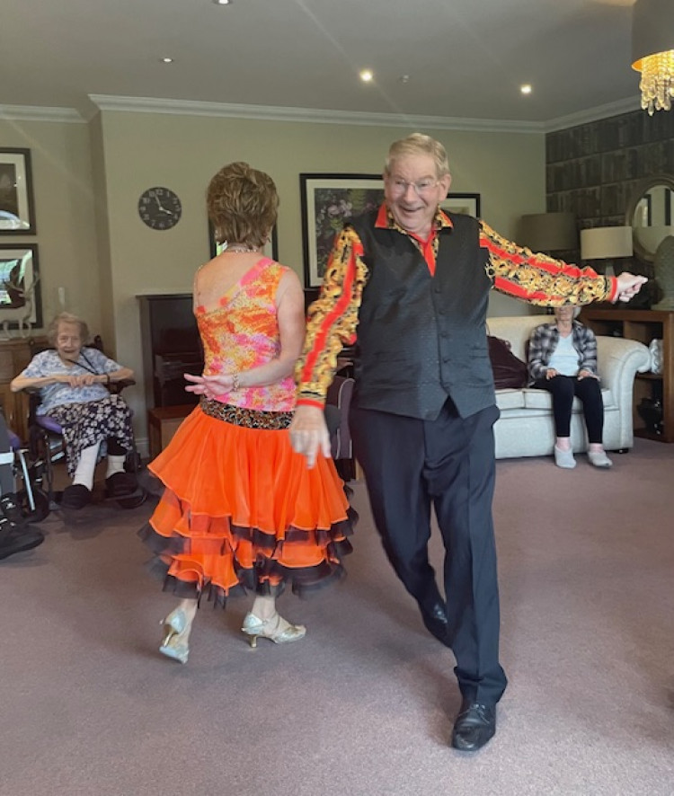 Terry & Jenny Willies delighted residents at Crandon Springs with their ballroom and Latin display, proving that age is no barrier to enjoying something you love.