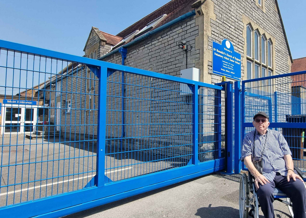 Ex-pupil Ian West at St Benedict's Junior School 