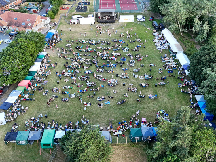 Hundreds of people gathered for Audlem's annual Party on the Park on Saturday 27 June (Photo: Jonathan White).
