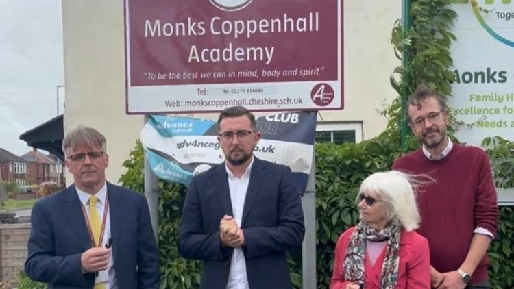 Headteacher of Monks Coppenhall Primary Academy, Mr Carl Leech, has ended dangerous parking outside his school (Photo: Supplied).