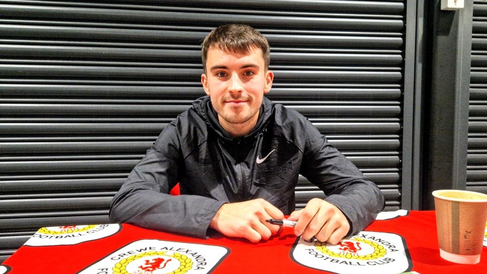 Luke Offord, 26, has returned to Crewe Alex on the free transfer after leaving MK Dons (Photo: Ryan Parker).