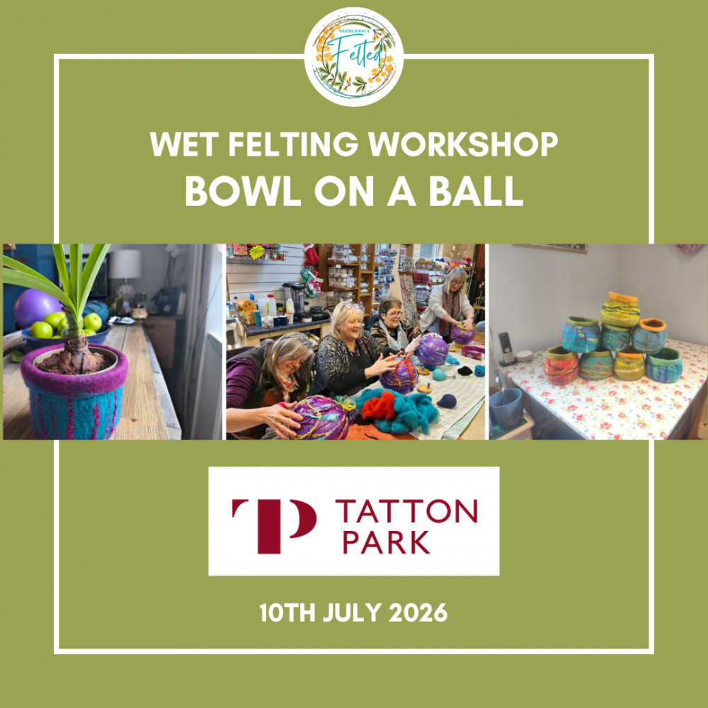 Wet Felting Workshop a Tatton : Bowl or Plant Pot Cover on a Ball 