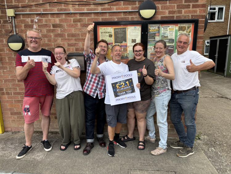 Local residents celebrate hitting £2.1m in funding for the new community centre in Warwick (image supplied)