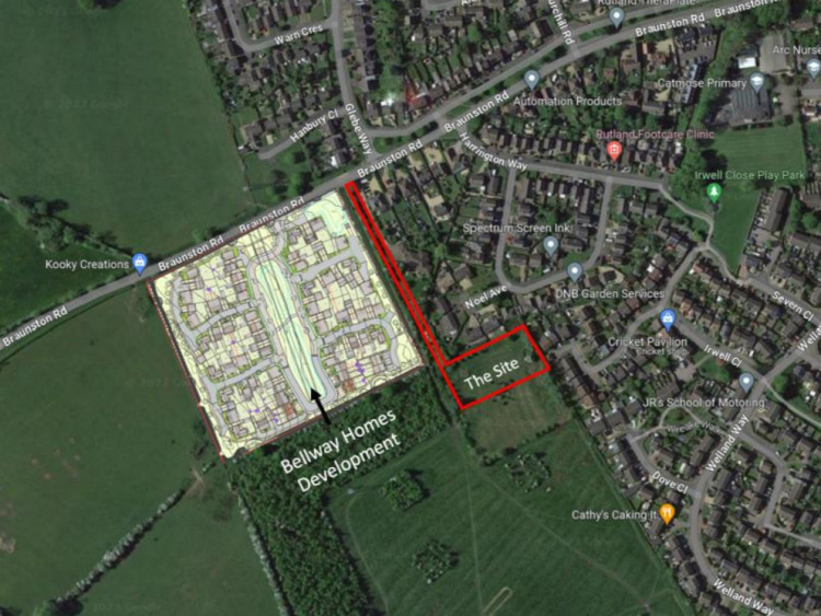 Outline plans for Braunston Road in Oakham (image via planning application)