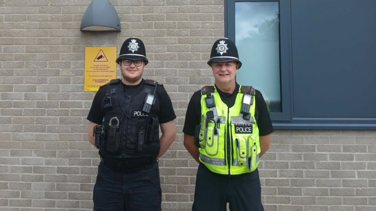: Wells police officer PC Darren Pearson has marked his final tour of duty alongside his son before retiring after 25 years of service.