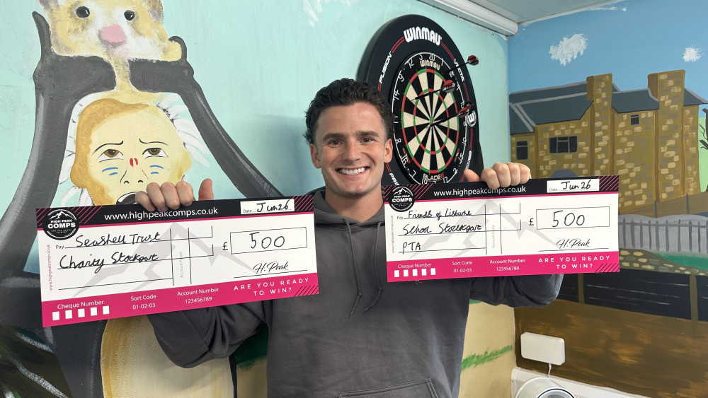 Online prize draw operator High Peak Comps has donated £500 each to a pair of Stockport good causes (Image - High Peak Comps)
