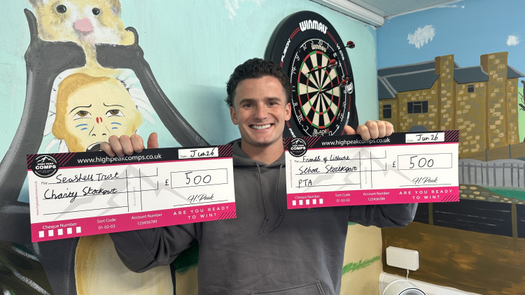 Online prize draw operator High Peak Comps has donated £500 each to a pair of Stockport good causes (Image - High Peak Comps)