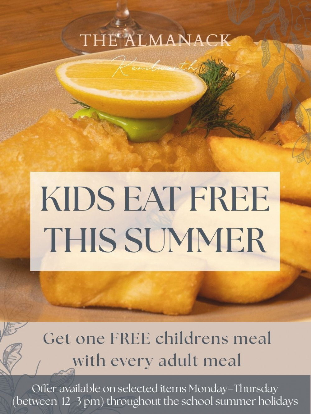 Kids eat free at the Almanack this summer