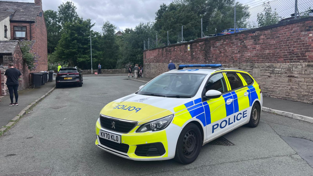 Emergency services at the scene of the crash on Black Lane (Credit: Nub News)
