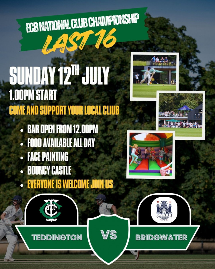 Teddington CC vs Bridgwater CC ECB National Club Championship 12th July 2026