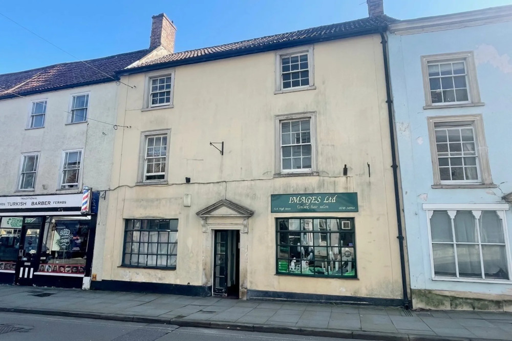  Shepton High Street building up for auction at £150k (Photo: Cooper & Tanner) 