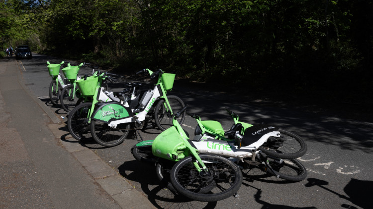 From last week, Lime bikes officially could not be hired in Richmond borough (credit: Facundo Arrizabalaga/ My London).