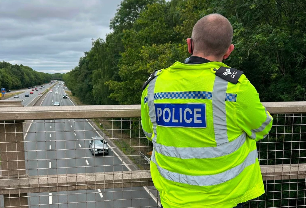 Police were at the A46 on Sunday morning (image via Warwickshire OPU)