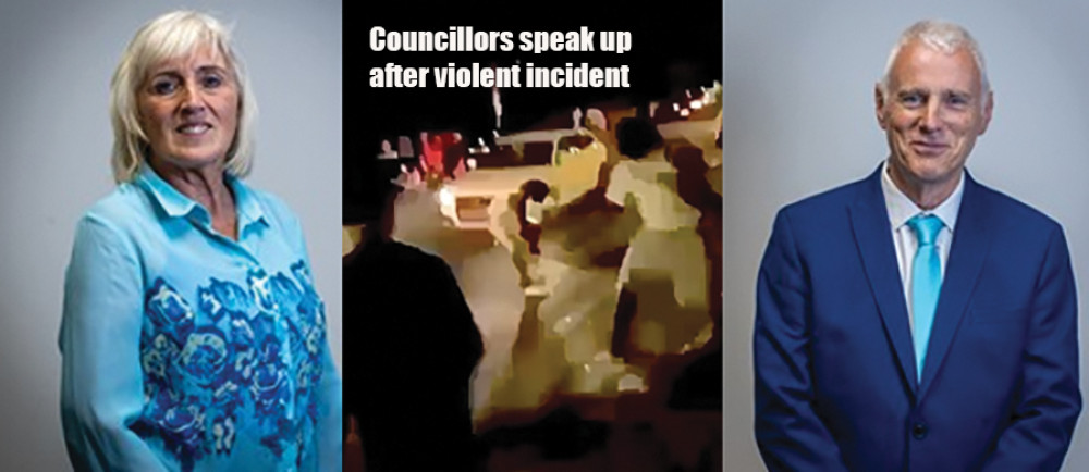 Councillors Marion Cherry and Eddie Stringer have responded to violent scenes on a road in their ward.