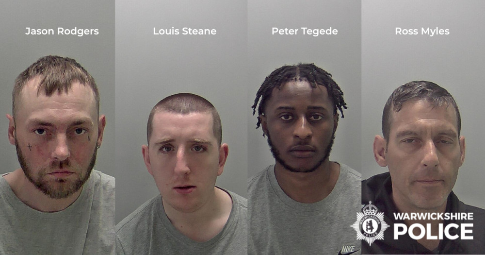 Four local drug dealers have been jailed (image via Warwickshire Police)