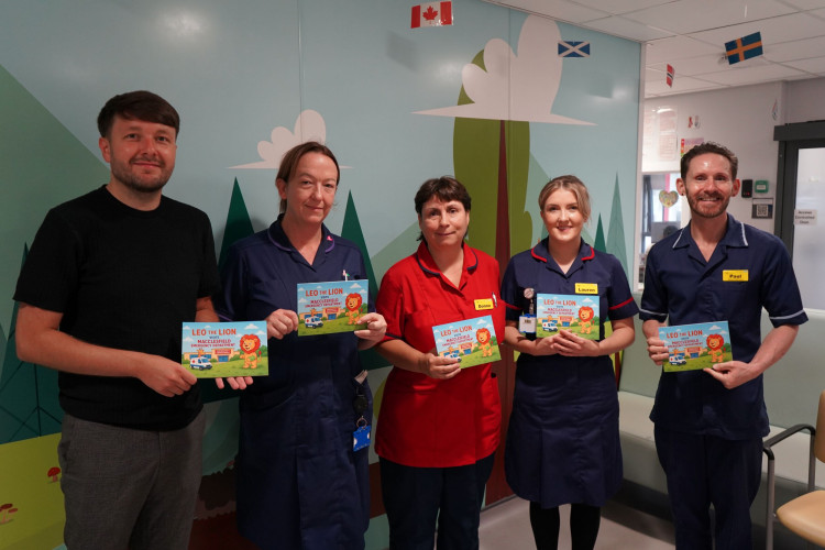Callum Smith from Community Safety Education, matron for urgent and emergency care Fiona Owen, Donna Rees, ED sister Lauren Ford and deputy chief nurse Paul Devlin (Credit: Supplied)