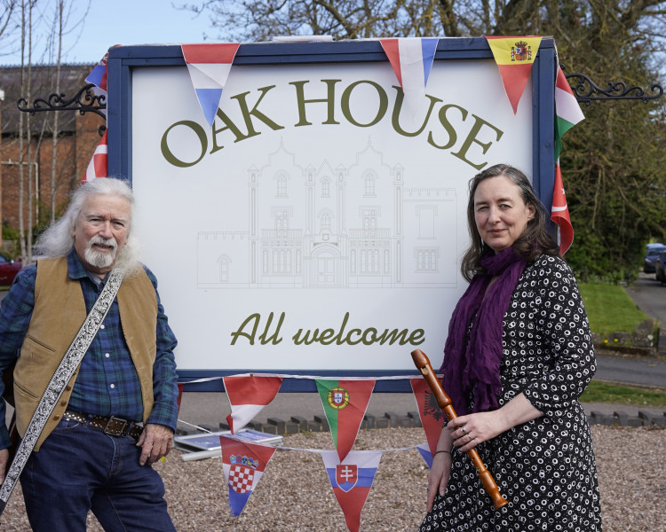 Local duo, Harper's Dove, run Leamington's new Folk Club at Oak House on Upper Holly Walk (image supplied)
