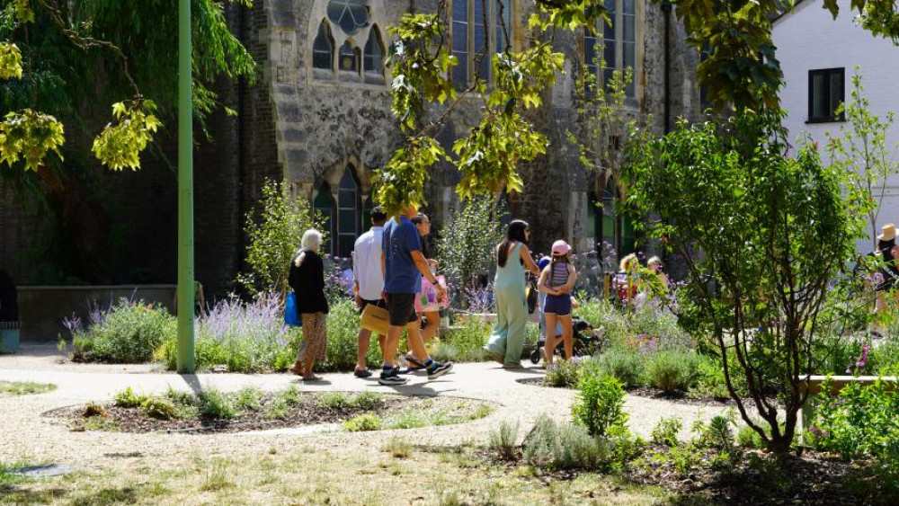 The newly refurbished Memorial Gardens in Kingston town centre officially reopened over the weekend (Credit: Kingston Council)