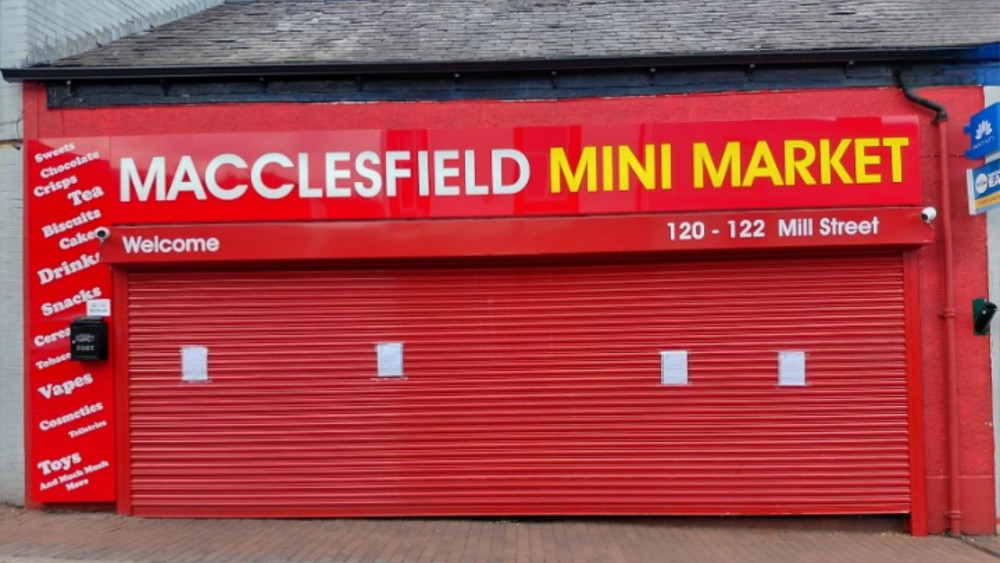Macclesfield Mini Market on Mill Street has been hit with a three-month closure order (Credit: Cheshire Police)