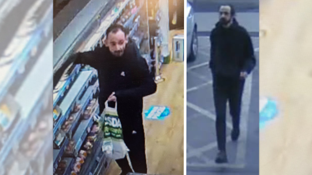 Police would like to speak with the man in the picture as they believe he could help in their enquiries (Images via GMP)