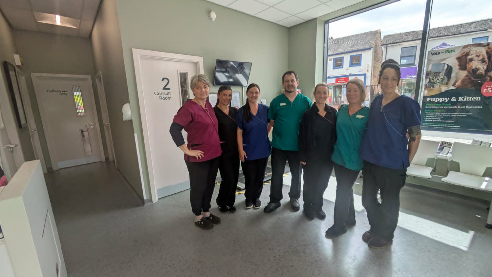 Carl May's team at Alsager Vets for Pets in Lawton Road. (Photo: Nub News) 