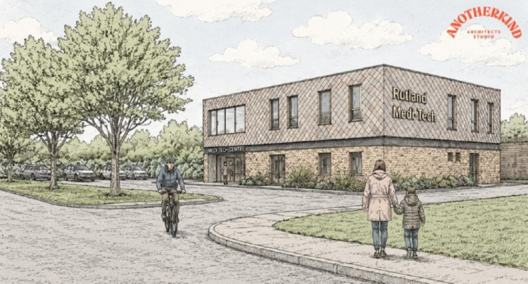 An artist's impression of what the Rutland Medi-Tech centre might look like. (Credit Anotherkind Architects)